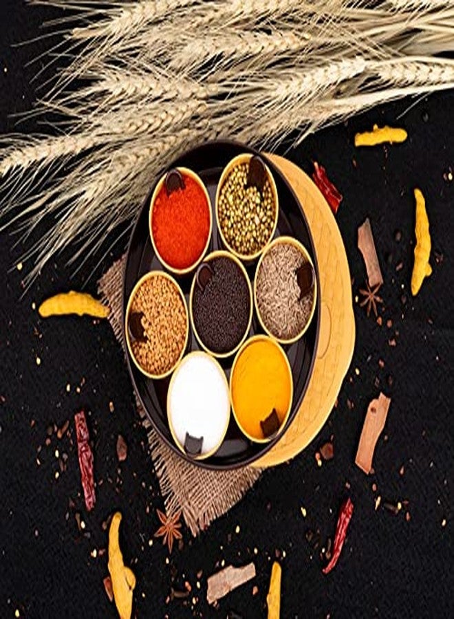 Konquer TimeS Multipurpose Plastic Masala Box for Kitchen Spice Boxes for Kitchen, Rangoli/Spice/Masala Dabba Container 7 Compartments (Round) (1) - Image 3